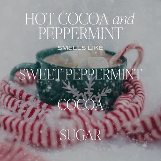 Hot Cocoa & Peppermint 9oz Soy Candle