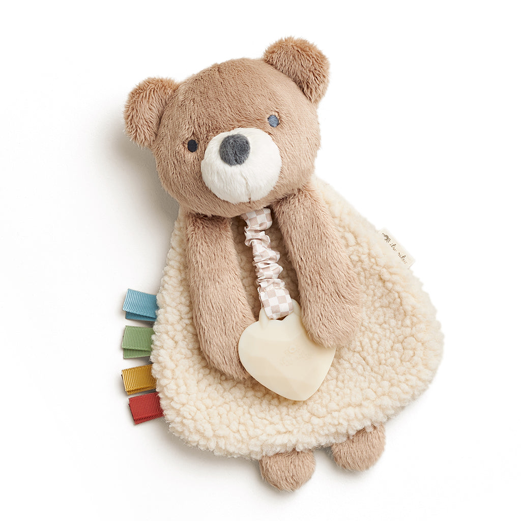 Itzy Lovey Plush & Teether Toy - Theo the Bear