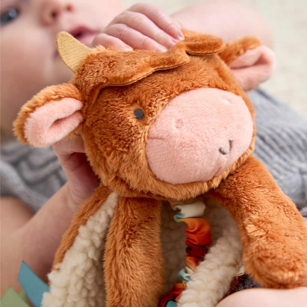 Itzy Lovey Plush & Teether Toy - Wyatt the Highland Cow