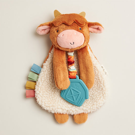 Itzy Lovey Plush & Teether Toy - Wyatt the Highland Cow