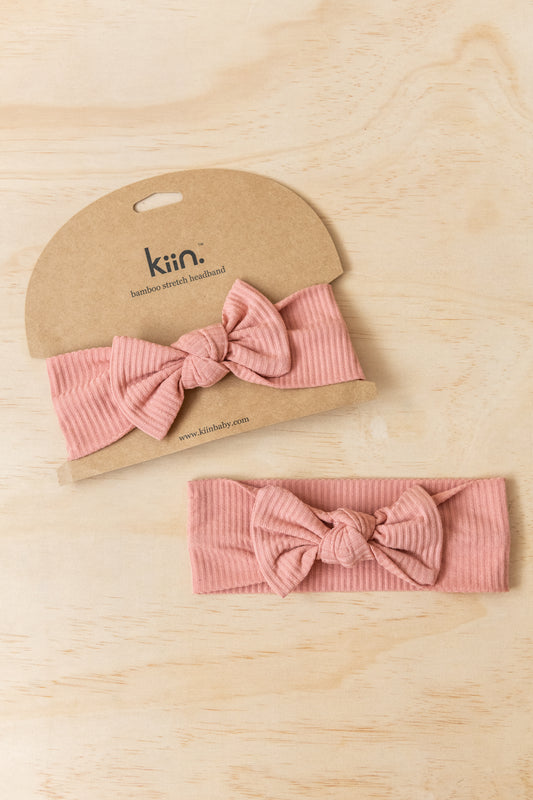 Blush Bamboo Stretch Bow Headband