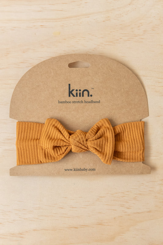 Caramel Bamboo Stretch Bow Headband