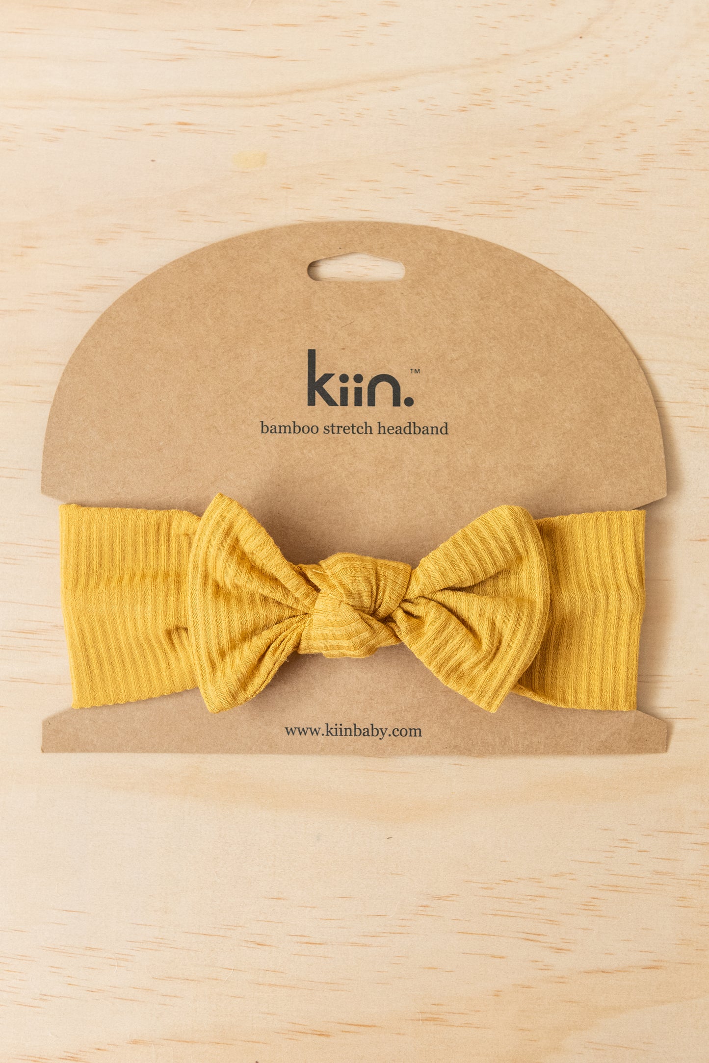 Mustard Bamboo Stretch Bow Headband