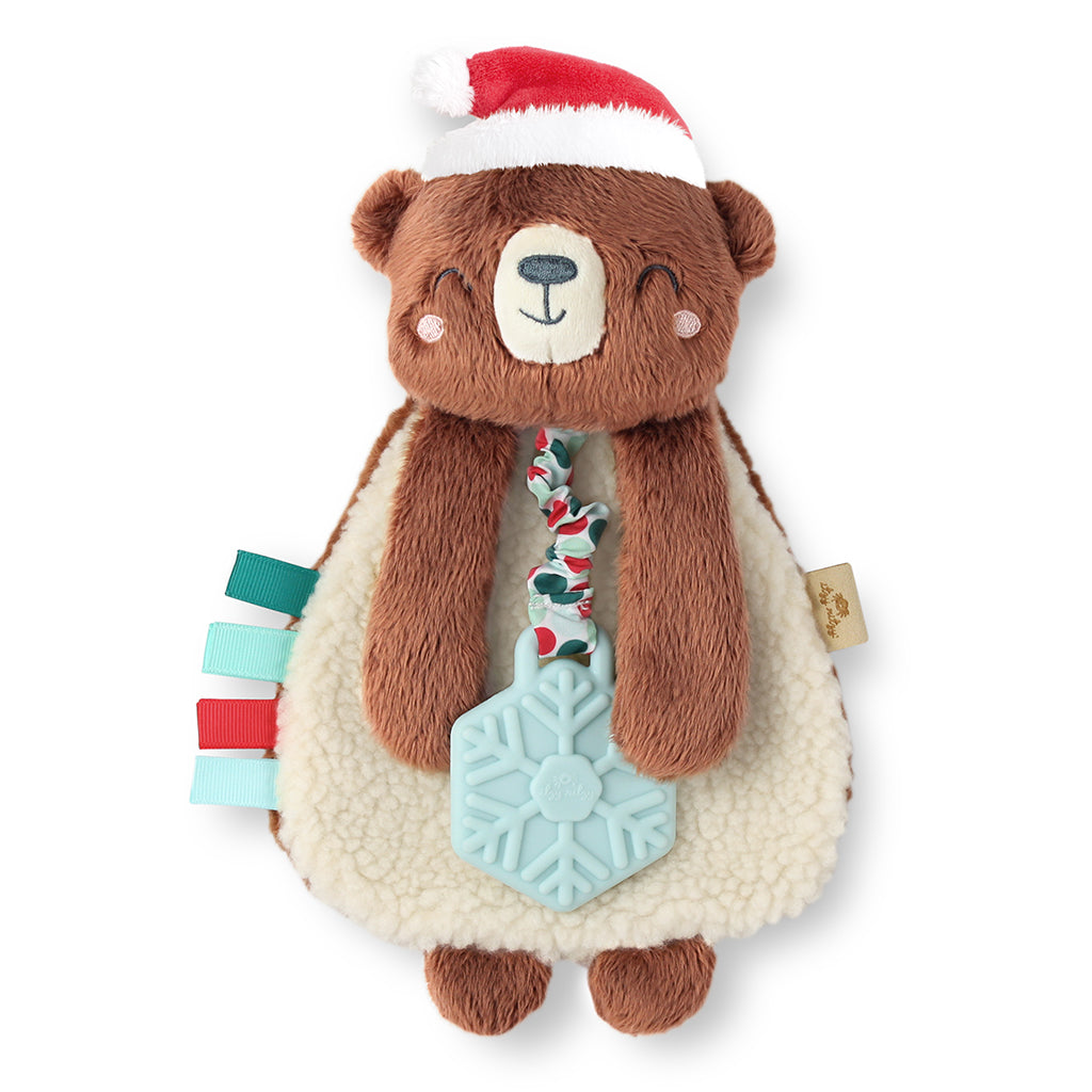 Holiday Itzy Lovey Plush & Teether Toy - Cocoa the Bear