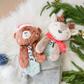 Holiday Itzy Lovey Plush & Teether Toy - Cocoa the Bear