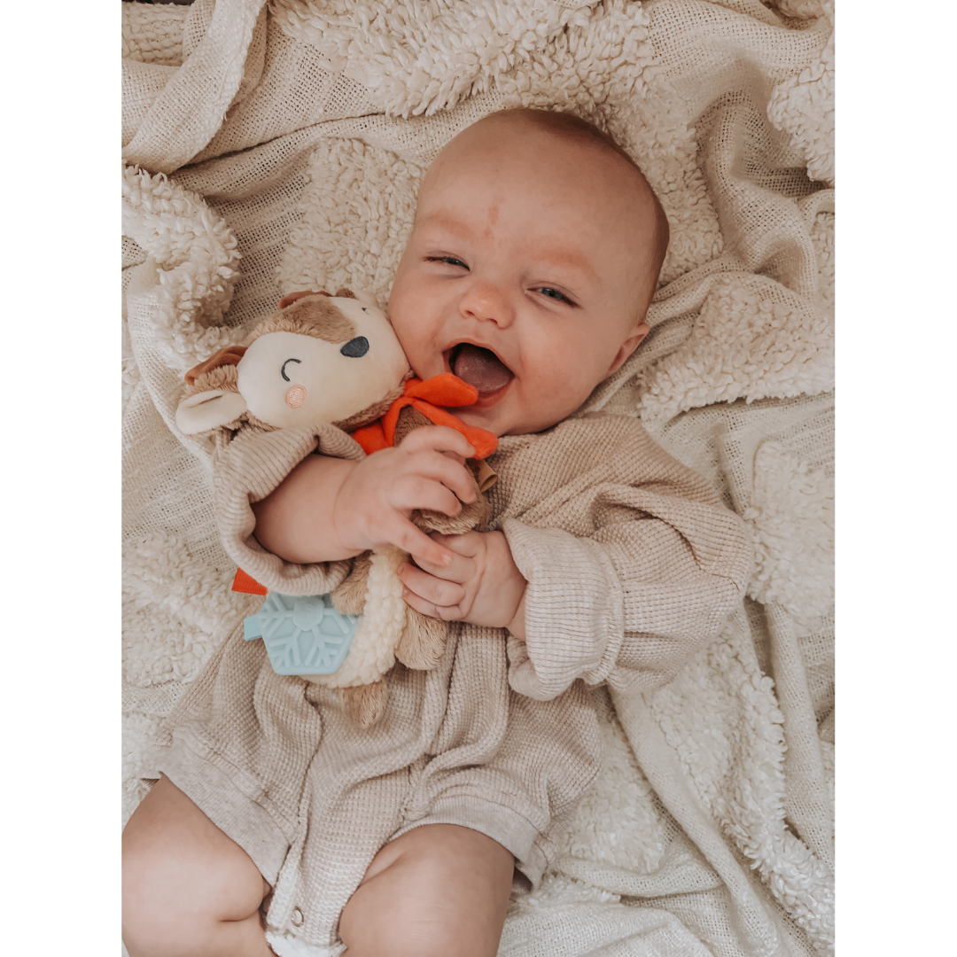 Holiday Itzy Lovey Plush & Teether Toy - Jolly the Reindeer