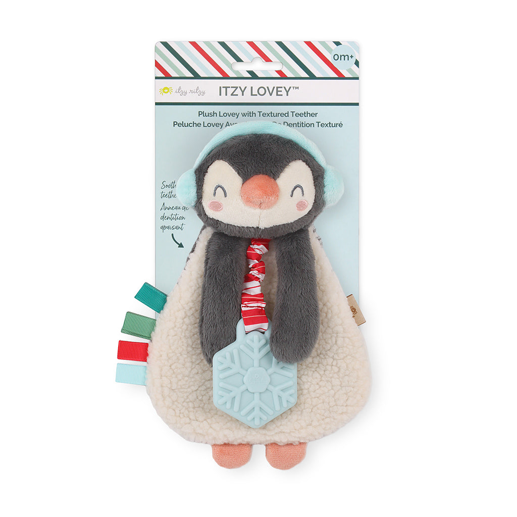 Holiday Itzy Lovey Plush & Teether Toy - North the Penguin