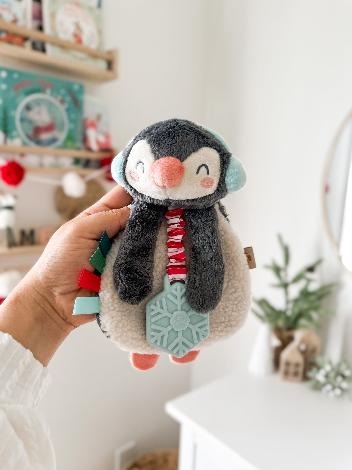 Holiday Itzy Lovey Plush & Teether Toy - North the Penguin