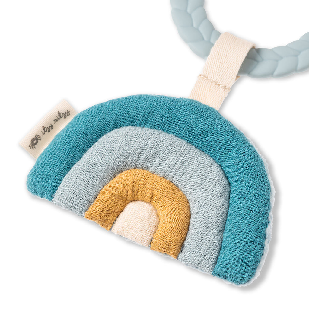 Neutral Bitzy Busy Ring Teething Activity Toy